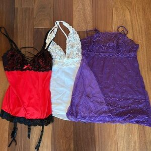 Lot of 3 lingerie pieces from Victoria’s Secret, Frederick’s, Rene Rofe - M, M/L